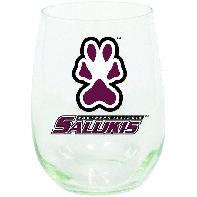 Southern Illinois 15oz Stemless Wine w/Color Logo