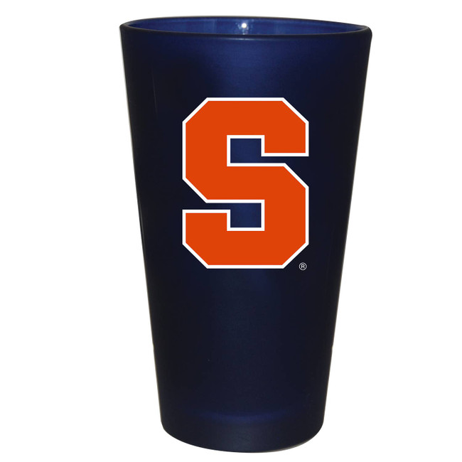 Syracuse Orange 16oz Color Frosted Pint Color Logo