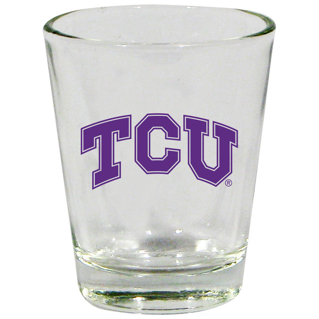 TCU Horned Frogs 2oz Clear Collector Glass