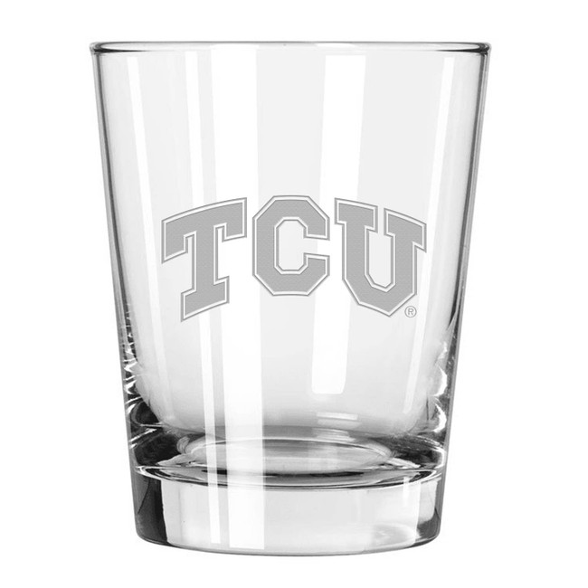 TCU Horned Frogs 15oz Old Fashioned w/Etched Logo