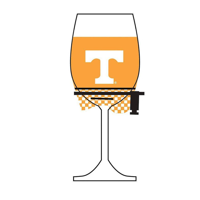 Tennessee Orange Wine Glass Woozie