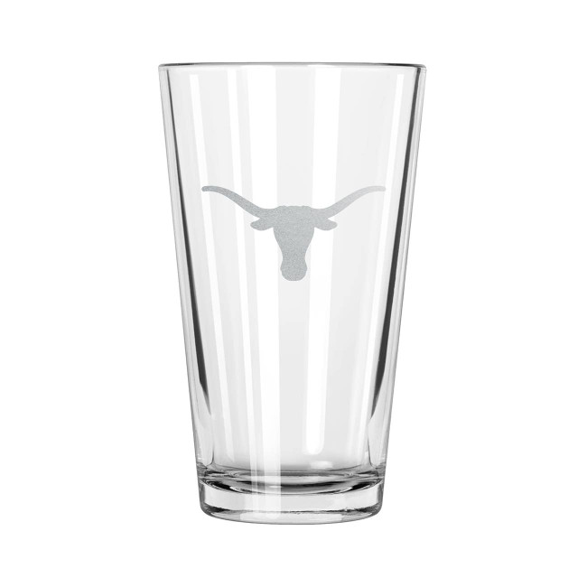 Texas Longhorns 16oz Pint Glass w/Etched Logo