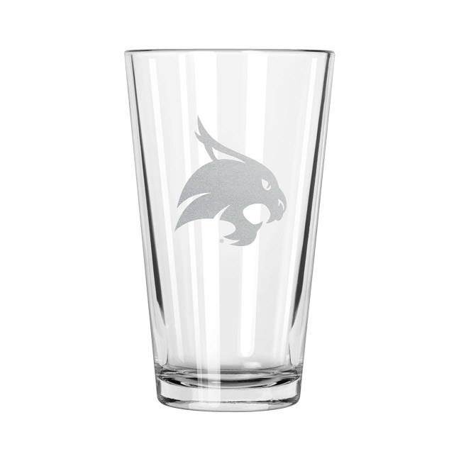 Texas State Bobcats 16oz Pint Glass w/Etched Logo