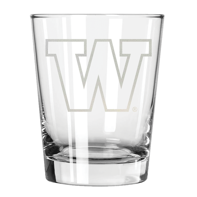 Washington Huskies 15oz Old Fashioned w/Etched Logo