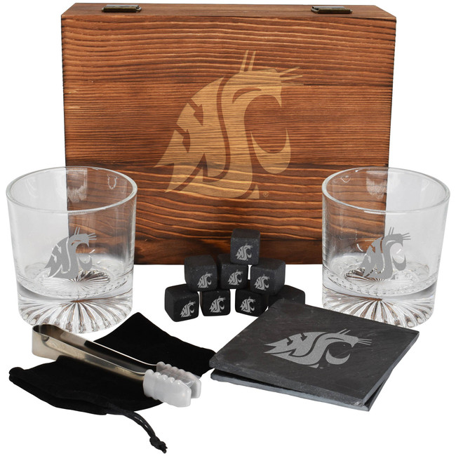 Washington State Cougars Boxed Drinkware Set w/Coasters