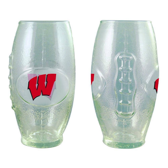 Wisconsin Badgers Football Glass