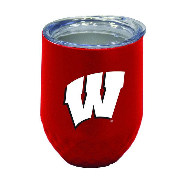 Wisconsin Badgers Stainless Steel Stemless Diamond Tumbler