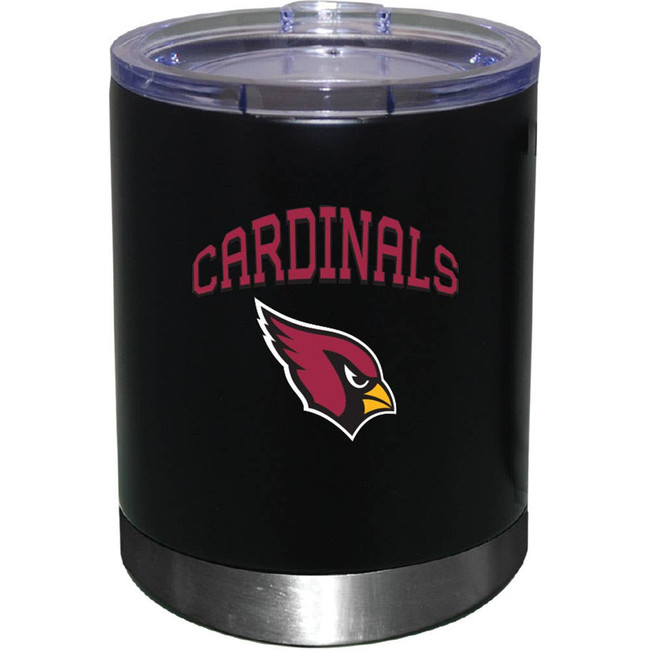 Arizona Cardinals 12oz Black Low-Ball Tumbler Color Logo
