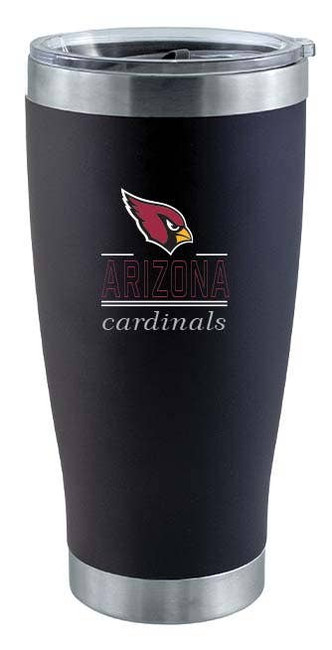 Arizona Cardinals 20oz Black Tumbler w/Classic Crew Logo