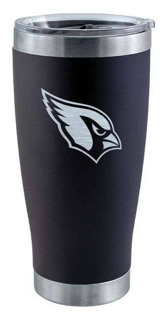 Arizona Cardinals 20oz Black Tumbler w/Etched Logo