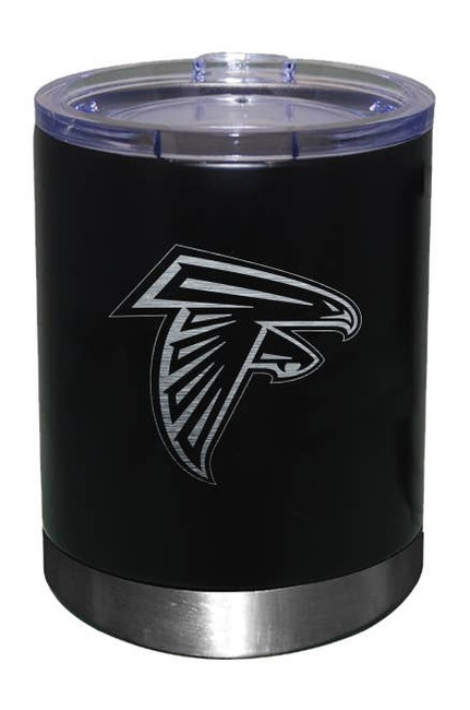 Atlanta Falcons 12oz Black Low-Ball Tumbler Etch Logo