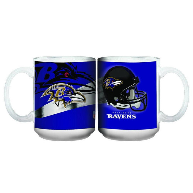 Baltimore Ravens 15oz 3D White Mug