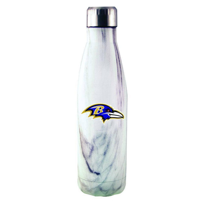 Baltimore Ravens Marble Stainless Steel Water Bottle