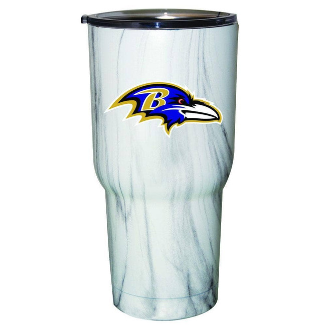 Baltimore Ravens Marble Stainless Steel Tumbler