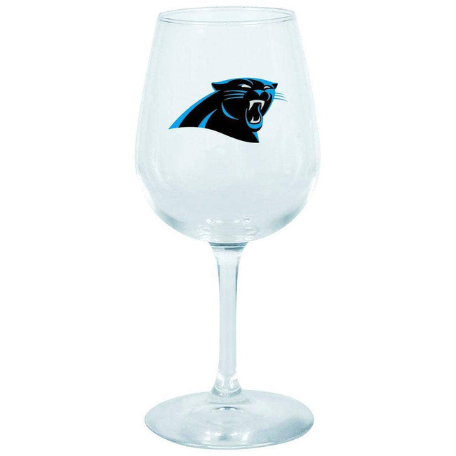Carolina Panthers 12.75oz Stem Wine Glass Color Logo