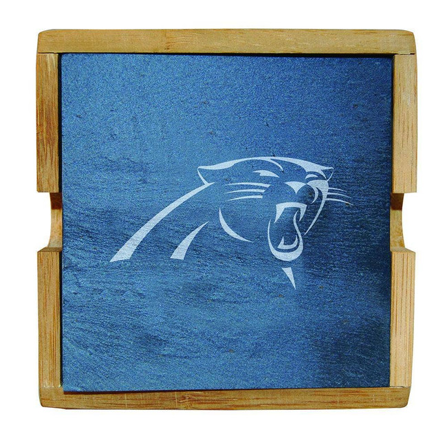 Carolina Panthers Slate Square Coaster Set