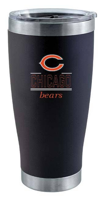 Chicago Bears 20oz Black Tumbler w/Classic Crew Logo