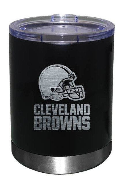 Cleveland Browns 12oz Black Low-Ball Tumbler Etch Logo