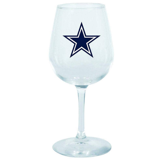 Dallas Cowboys 12.75oz Stem Wine Glass Color Logo