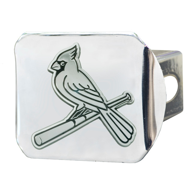 St. Louis Cardinals Metal Hitch Cover with Metal 3D Emblem Bird On Bat Primary Logo