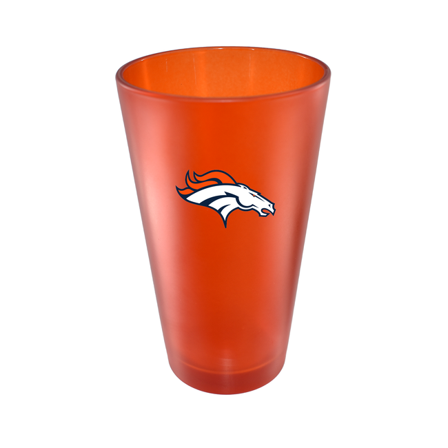 Denver Broncos 16oz Team Color Frosted Pint