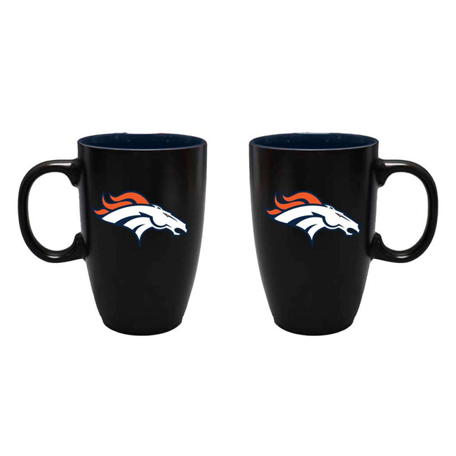 Denver Broncos 22oz Black Latte Mug