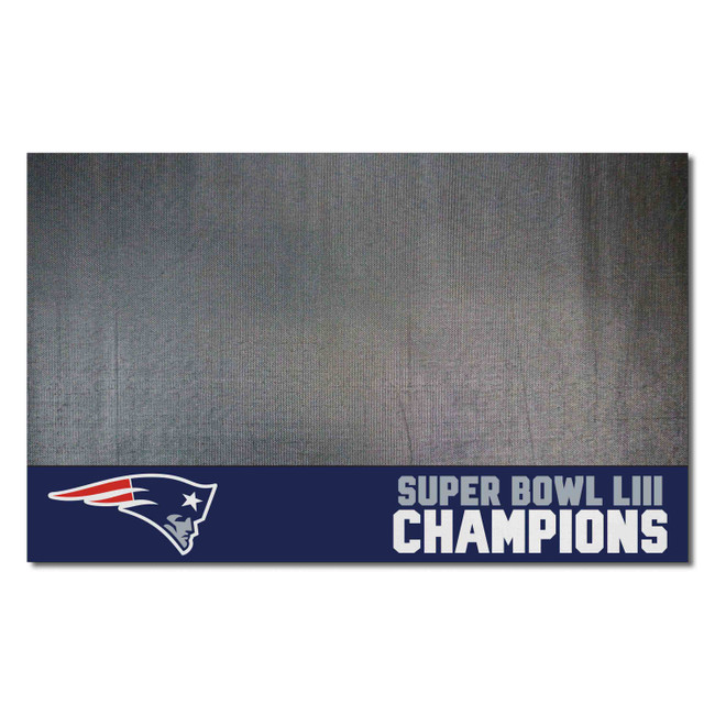 New England Patriots Vinyl Grill Mat - 26in. x 42in., 2019 Super Bowl LIII Champions  Championship - 2019 Super Bowl LIII Champions