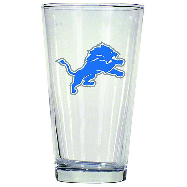 Detroit Lions 16oz Pint Glass w/Color Logo