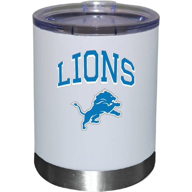 Detroit Lions 12oz White Low-Ball Tumbler Color Logo