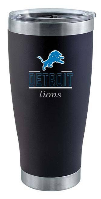 Detroit Lions 20oz Black Tumbler w/Classic Crew Logo