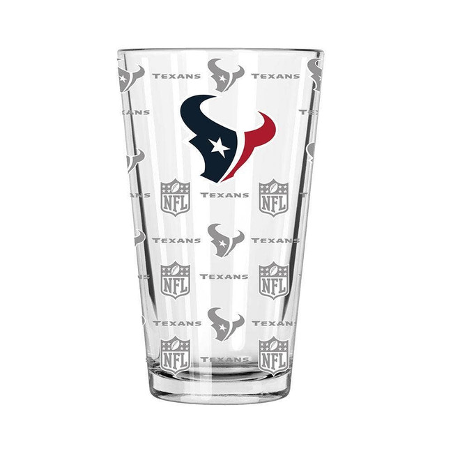 Houston Texans Sandblasted Pint