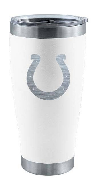 Indianapolis Colts 20oz White Tumbler w/Etched Logo