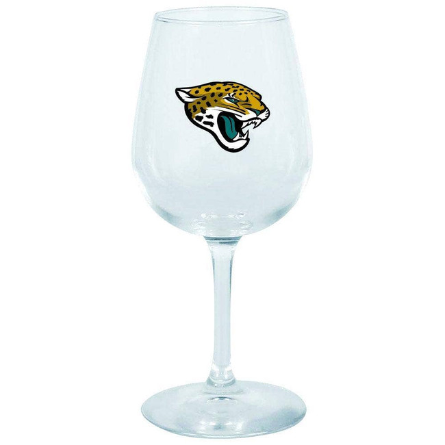 Jacksonville Jaguars 12.75oz Stem Wine Glass Color Logo