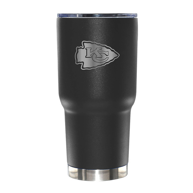 Kansas City Chiefs 30oz Black Etched Tumbler