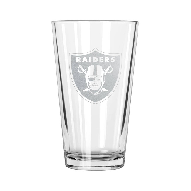 Las Vegas Raiders 16oz Pint Glass w/Etched Logo