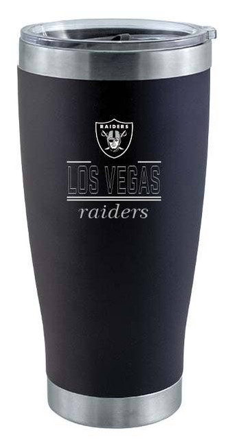 Las Vegas Raiders 20oz Black Tumbler w/Classic Crew Logo