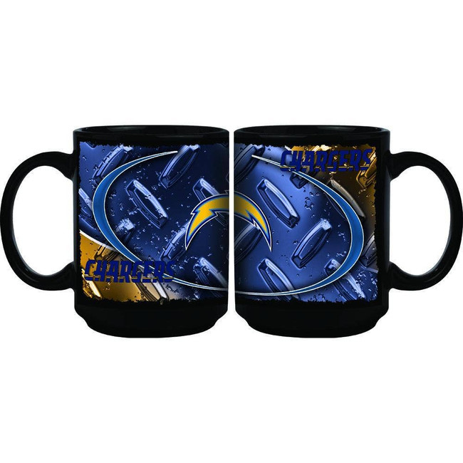 Los Angeles Chargers 15oz Black Diamond Plate Mug