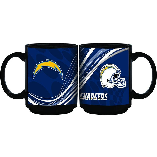 Los Angeles Chargers 15oz Dynamic Black Mug