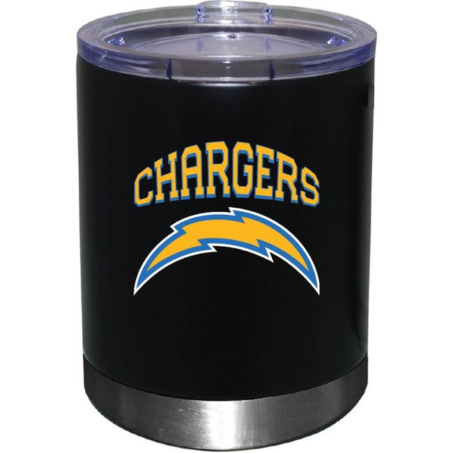 Los Angeles Chargers 12oz Black Low-Ball Tumbler Color Logo