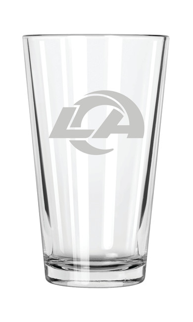 Los Angeles Rams 16oz Pint Glass w/Etched Logo