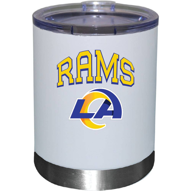 Los Angeles Rams 12oz White Low-Ball Tumbler Color Logo