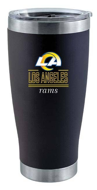 Los Angeles Rams 20oz Black Tumbler w/Classic Crew Logo