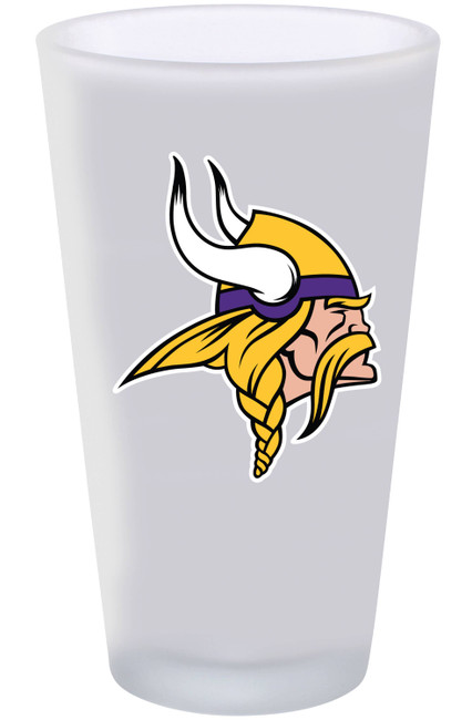 Minnesota Vikings 16oz Frosted Pint Glass Color Logo
