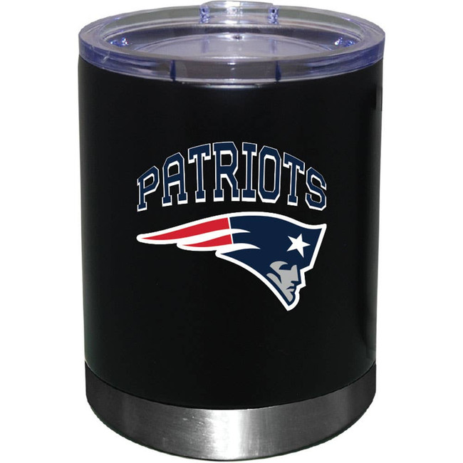 New England Patriots 12oz Black Low-Ball Tumbler Color Logo