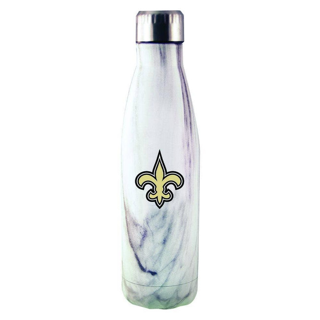 New Orleans Saints Marble Stainless Steel Water Bottle