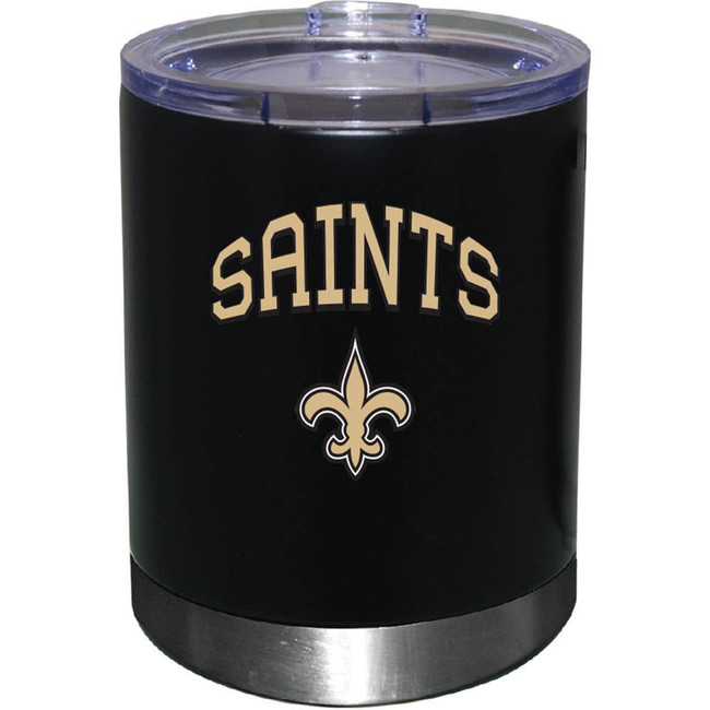 New Orleans Saints 12oz Black Low-Ball Tumbler Color Logo