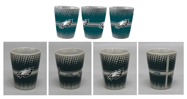 Philadelphia Eagles 2oz Full Wrap Collector Glass