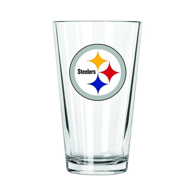 Pittsburgh Steelers 16oz Pint Glass w/Color Logo