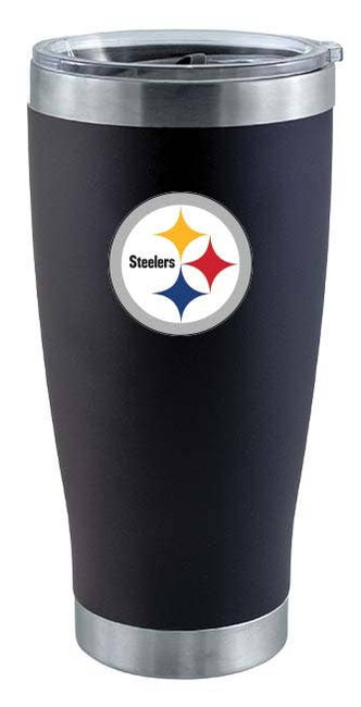 Pittsburgh Steelers 20oz Black Tumbler w/Color Logo