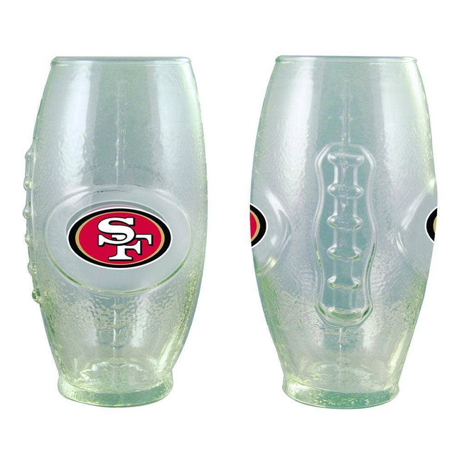 San Francisco 49ers Football Glass